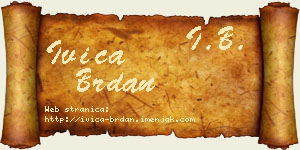 Ivica Brdan vizit kartica